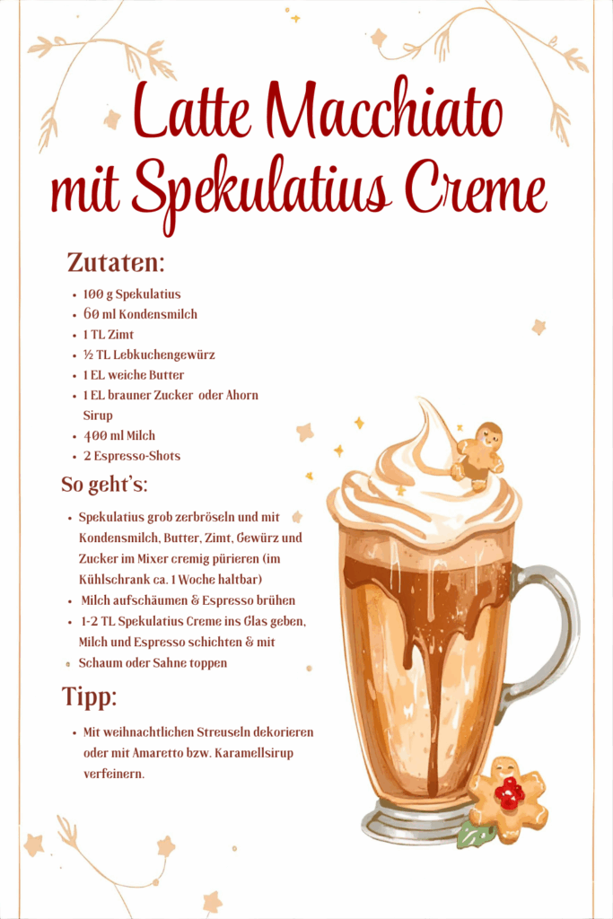 Latte Macchiato mit Spekulatius Creme - Spekulatius Creme selbst machen